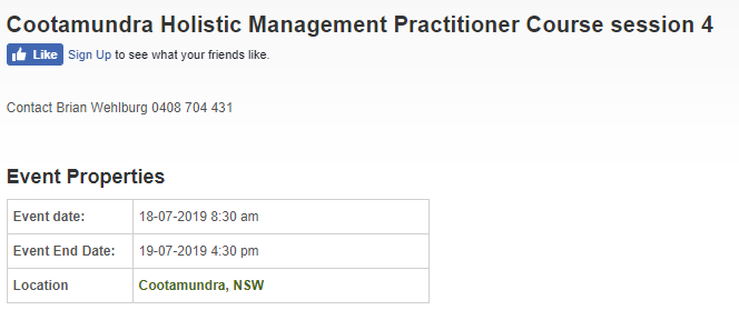 Cootamundra Holistic Management Practitioner Course Session 4