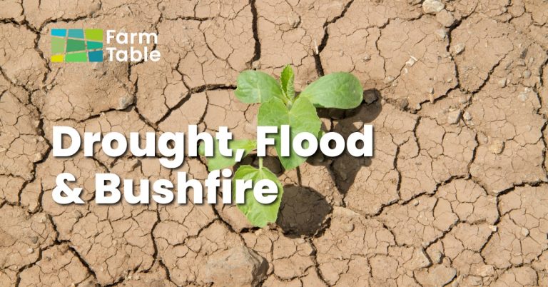 drought flood bushfire Farm Table